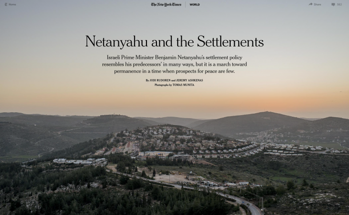 Netanyahu and the Settlements - NYT