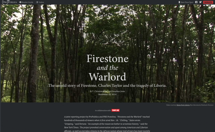 Firestone and the Warlord - ProPublica